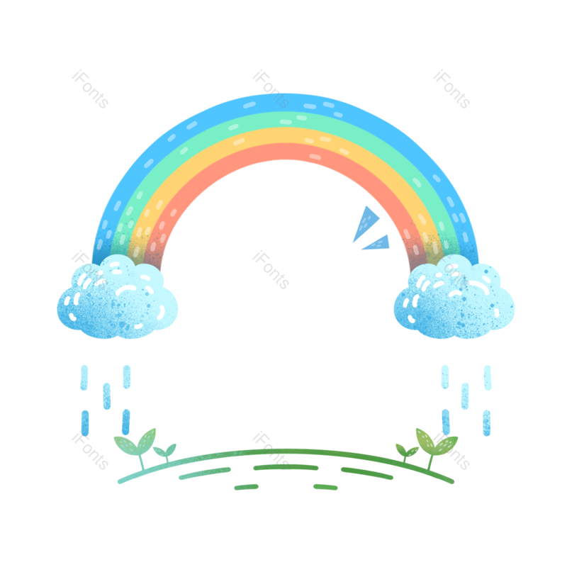 元素图片,彩虹元素,卡通彩虹PNG,情人节免抠素材